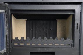 HorseFlame wood burning fireplace insert Matt black N3