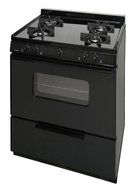 Premier BMK5X0BP ADA Compliant Black 30" Cordless Battery Spark Gas Range with 3.9 Cu. Ft. Capacity Four Sealed...