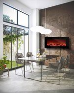 Garibaldi Heating 50" Electric Wall Mounted Fireplace with Remote, Realistic Log Flame Effect, Multiple Heat Settings... N8