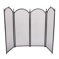 FCH 4 Panel Fireplace Screens Modern Decorative Safety Gate Fence Fireplace Fence Hearth Gate N6