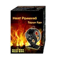 Neat834 Heat Powered Stove Fan, 4 Blades Round Wood Burning Stove Fan, High Airflow &amp; Silent Performance, Save... N10