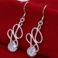 N Fashion Jewelry 925 Silver Sterling P Vintage Dangle Earring Ear Stud Earrings