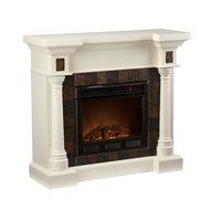 Holly &amp; Martin Weatherford Convertible Electric Fireplace-Ivory N2