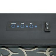 AKDY Wall Mount 36" 1500W Adjustable Heater Log Pebble 2 in 1 Electric Fireplace w/ LED Backlights Log Set 2 Setting... N7