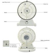 Welltop Table Fans Portable Desktop Humidifier Fan Handheld Fans Rechargeable Cooling Misting Fan Personal Cooling... N7