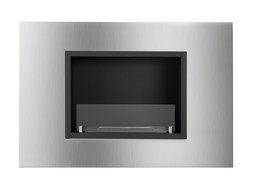 Ignis Quadra Recessed Ventless Ethanol Fireplace with Glass N5