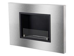 Ignis Quadra Recessed Ventless Ethanol Fireplace with Glass N6