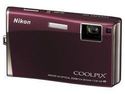 Nikon Coolpix S60 10MP Digital Camera with 5x Optical Vibration Reduction (VR) Zoom (Burgundy) N4