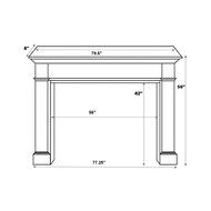 Pearl Mantels 140-56 Classique Unfinished Fireplace Mantel, Interior Opening 56-Inch Wide by 42-Inch High N7