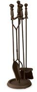Uniflame, F-1631, 5pc Bronze Fireset with Ball Handles