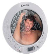 Konig AM/FM shower radio with mirror [HAV-SR42]