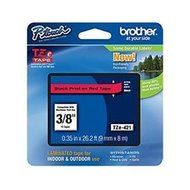 Brother International TZE-421 3 8" 9mm Black on Red (TZE-421) by Brother
