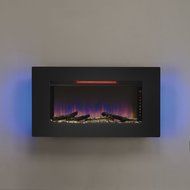 New Christmas Gift 36" Wall Mounted Fireplace Electric Adjustable Heater Heat 1500w Glass Remote LED sidelight...