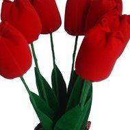 Rubility Charcoal Cloth Flowers DIY Handcraft Air Fresher 7-tulip Bamboo (Purple) N2