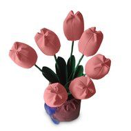 Rubility Charcoal Cloth Flowers DIY Handcraft Air Fresher 7-tulip Bamboo (Purple) N3