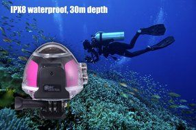 Robolife 220 Degree Wide Angle 8 Megapixel Camera Video Recorder with Waterproof Case