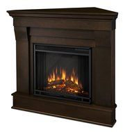 Real Flame 5950E Chateau Corner Electric Fireplace, Small, Dark Walnut