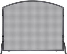 UniFlame S-1190 Single Panel Old World Iron Arch Top Screen, Large