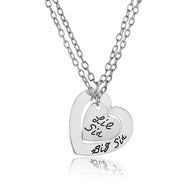 Sister Heart Horse Silver Chain Choker Family FriendShip Charm Pendant Necklace N3