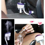 VSSPEED Two USB Ports Aroma Humidifier Power Protection Car Air Purifier Car Humidifier Moisturizing Charger (... N10
