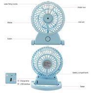 Welltop Table Fans Portable Desktop Humidifier Fan Handheld Fans Rechargeable Cooling Misting Fan Personal Cooling... N12