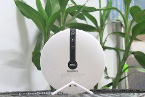 Bluetooth Speakers With Stand Sphere Design Fabric Material With Big Sound Unique Home and Office Decoration Grey N4