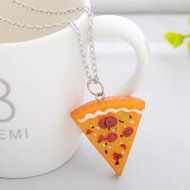 1pcs Slice Pizza Charm Pendant Chain Drop Necklace Friendship Jewelry N3