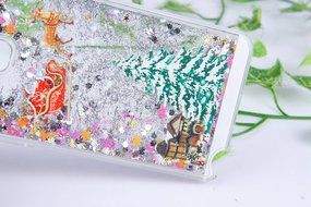 Galaxy Note 3 Case,Galaxy Note 3 Liquid Cover,PHEZEN Christmas Tree Santa Claus Design Cool Quicksand Moving Stars... N7