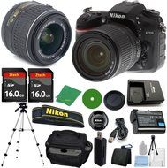 Nikon D7200 Digital SLR - International Version (No Warranty), 18-55mm f/3.5-5.6 DX VR, 2pcs 16GB ZeeTech Memory...