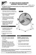 MaxxAir HVFF14UPS 14-Inch High Velocity 3-Speed Floor Fan N2