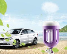 Leewa Freshener Travel Car Portable Air Humidifier - 50ml Water Capacity (Green) N9