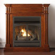Duluth Forge Dual Fuel Vent Free Fireplace - 32,000 BTU, Remote Control, Autumn Spice Finish N6