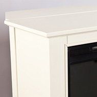 Providence Fireplace Tower in Antique White Finish N7