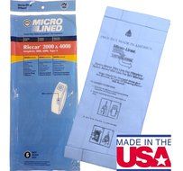 Riccar 2000, 4000, Vibrance, Simplicity 5000, 6000, Symmetry Series Type A Upright Bags, 6pk.