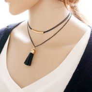 Vintage Gothic Black Lace Retro Choker Collar Bib Necklace Charm Pendant Jewelry N2