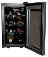 Koolatron Wine Cellar Black/22.5"L x 14.25"W x 44.75"H