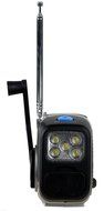 Kaito KA370 Voyager Solar/Crank AM/FM/SW NOAA Weather Radio with 5-LED flashlight, Black