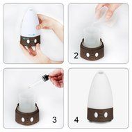 Aidodo Essential Oil Diffuser, 100ML Portable Mist Aroma Diffuser with 7 Color Changing LED Lights for Home and... N2
