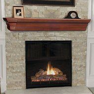 Lindon Fireplace Mantel Shelf Finish: Cherry Distressed, Shelf Length: 72" N2