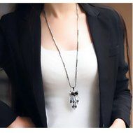 Long Sweater Chain Women Fashion Crystal Rhinestone Owl Pendant Necklace Gift N3