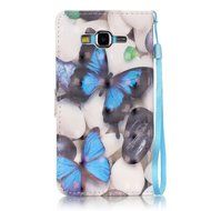 Samsung Galaxy Grand Prime Case,Yaheeda [3D Colored Drawing] [Flip Fit] Premium PU Leather Card-Slots Cash-Slots... N66