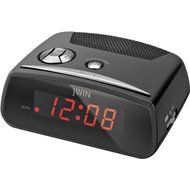 jWIN JL106BLK Compact Digital Alarm Clock