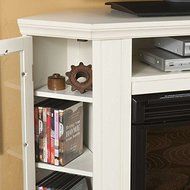 Convertible White Media Electric Fireplace Corner Or Flat Wall N3