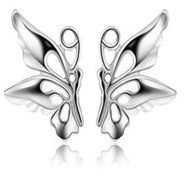 1 Pair Hot Women Lovely Butterfly Earrings Silver Plated Jewelry