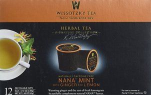 Wissotzky Tea Spiced Citrus Nana Mint Herbal Single Serve Cups for Keurig K Cups, 12 Count N54