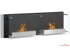 Moda Flame Faro Wall Mounted Bio Ethanol Ventless Fireplace N8