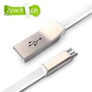 Marchpower, Micro USB Cable, 2PCs 6ft Zinc Alloy Android Phone Charger - Fast Sync Charge USB Phone Cord for Android... N3