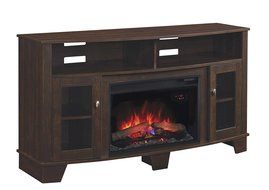 ClassicFlame 26MM4995-NC72 La Salle TV Stand for TVs up to 65", Midnight Cherry (Electric Fireplace Insert sold... N2