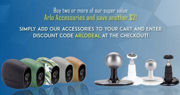 Table/Ceiling Mount for 100% Wire-Free Cameras (VMA1100) for Arlo and Arlo Pro by Dropcessories (White) N4