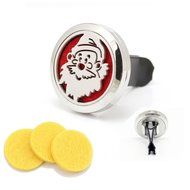 Xmas Santa 316L Stainless Steel Locket Car Air Freshener Travel Aromatherapy Essential Oil Vent Diffuser N6